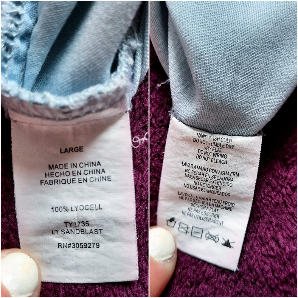 Thread & Supply L Chambray Slouchy Button Down Top - image 8